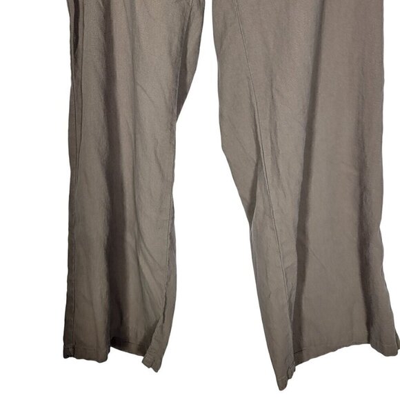 Love Tree Women's Wide Leg Linen, Viscose Light Weight Brown Pants Size 2x - Picture 5 of 12